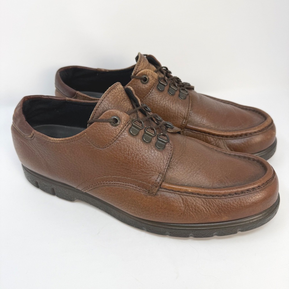 Red Wing Shoes Mens 12 B Brown Pebbled Leather Moc Toe Oxford‎ D-Ring Shoes